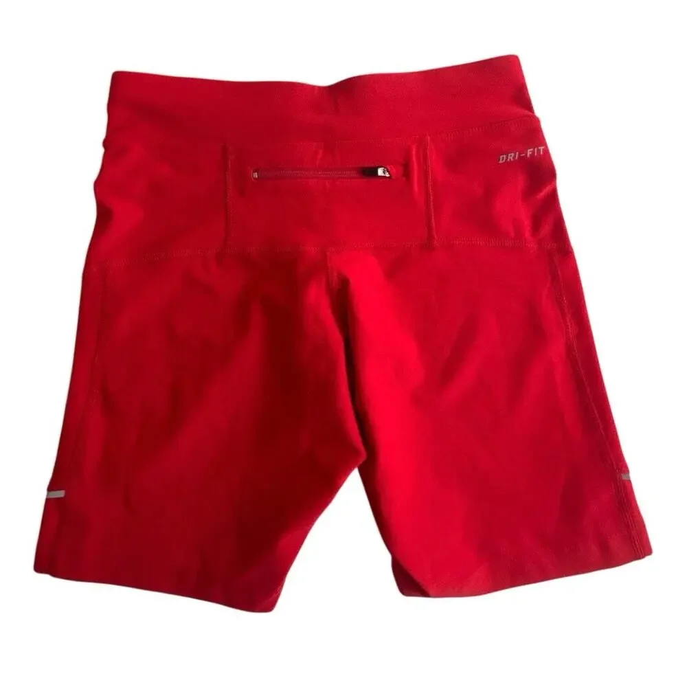 Nike Dri-FIT Compression Shorts XS Red Running Biker Training